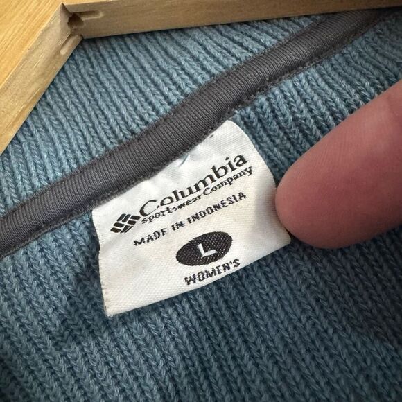 Columbia Women’s Blue 1/4 Zip Up Pullover Sweater size Large Omni-Shield - Picture 15 of 16